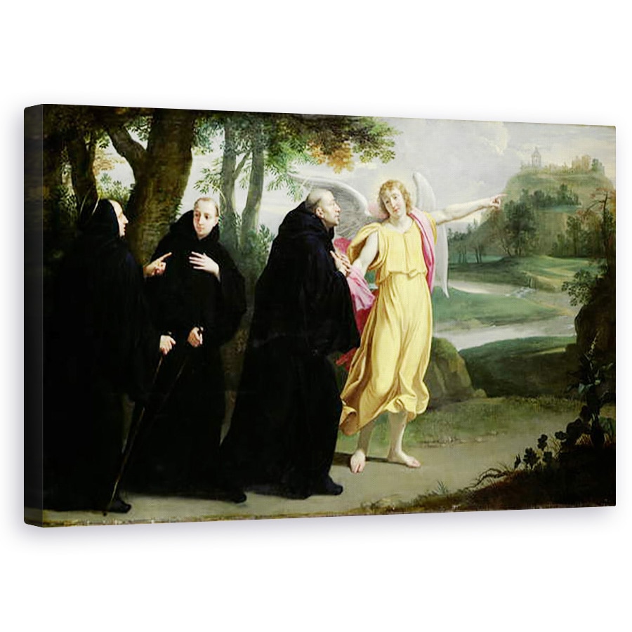 Tablou canvas - Philippe de Champaigne - Scena din viata Sfantului Benedict , 50 x 80 cm