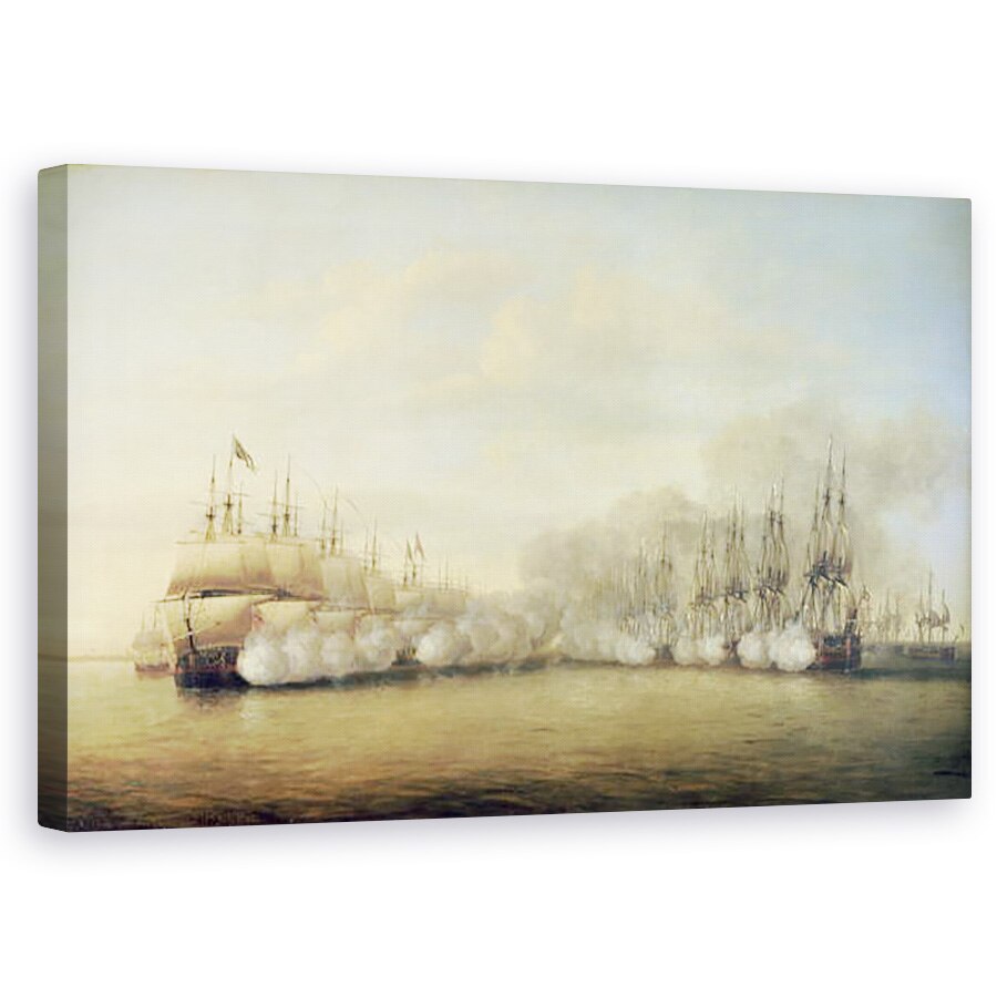 Tablou canvas - Dominic Serres - Batalia de la Negapatam, 6 iulie 1782, 60 x 100 cm