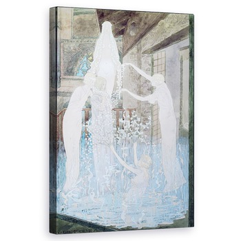 Tablou canvas - Carlos Schwabe - Ilustratie din Le Reve de Emile Zola 1840-1902 c.1888 , 60 x 100 cm Tablou canvas - Carlos Schwabe - Ilustratie din Le Reve de Emile Zola 1840-1902 c.1888 , 60 x 100 cm