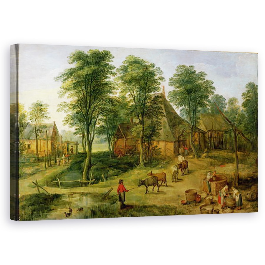 Tablou canvas - Jan Brueghel the Younger - Ferma , 50 x 80 cm