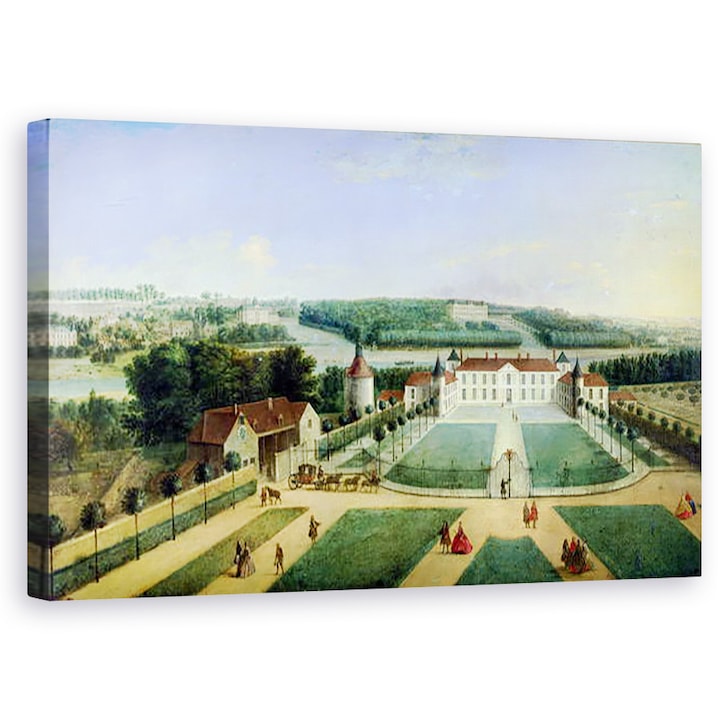 Charles Laurent Grevenbroeck - Charles Guillaume Le Normant kastélya, Vászonkép, 60 x 100 cm