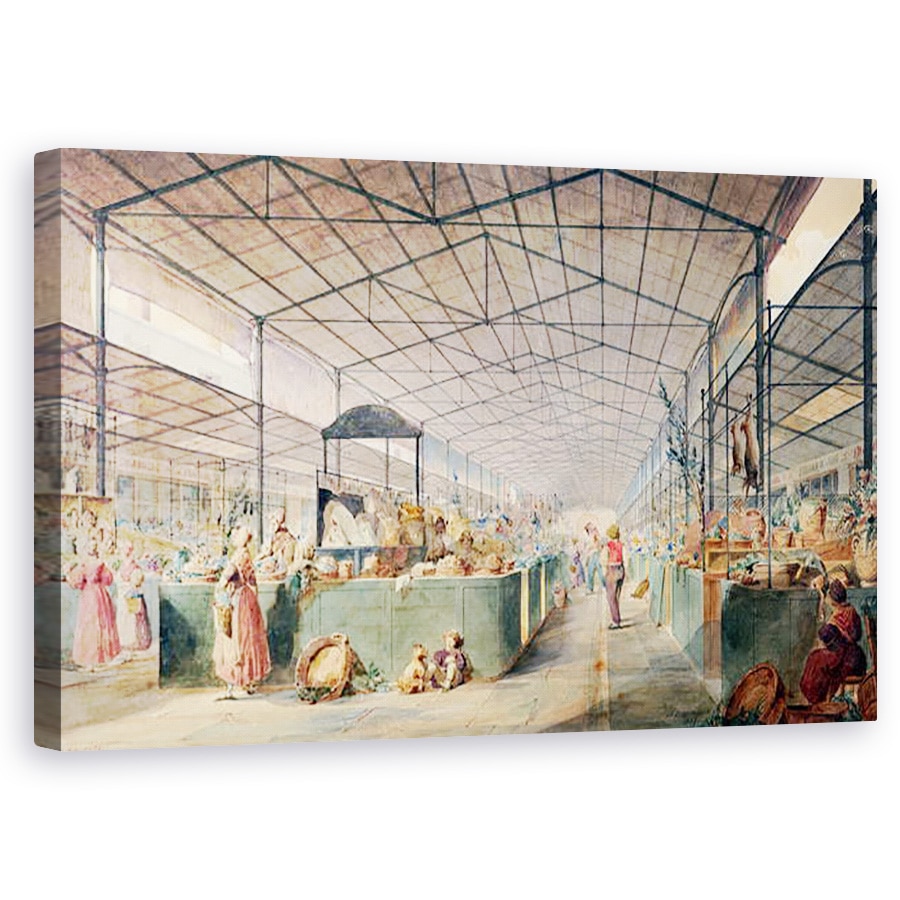 Tablou canvas - Max Berthelin - Interiorul lui Les Halles, 50 x 80 cm