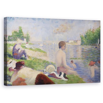 Tablou canvas - Georges Pierre Seurat - Studiu final pentru scaldat la Asnières, 60 x 100 cm Tablou canvas - Georges Pierre Seurat - Studiu final pentru scaldat la Asnières, 60 x 100 cm