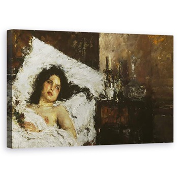 Tablou canvas - Antonio Mancini - Odihna, 60 x 100 cm Tablou canvas - Antonio Mancini - Odihna, 60 x 100 cm