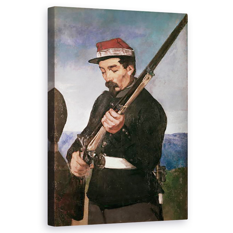 Tablou canvas - Edouard Manet - Ofiter non comisar detine pusca lui , 50 x 80 cm