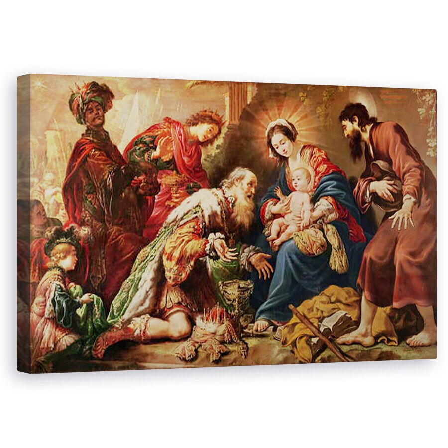 Tablou canvas - Claude Vignon - Adorarea magilor, 50 x 80 cm