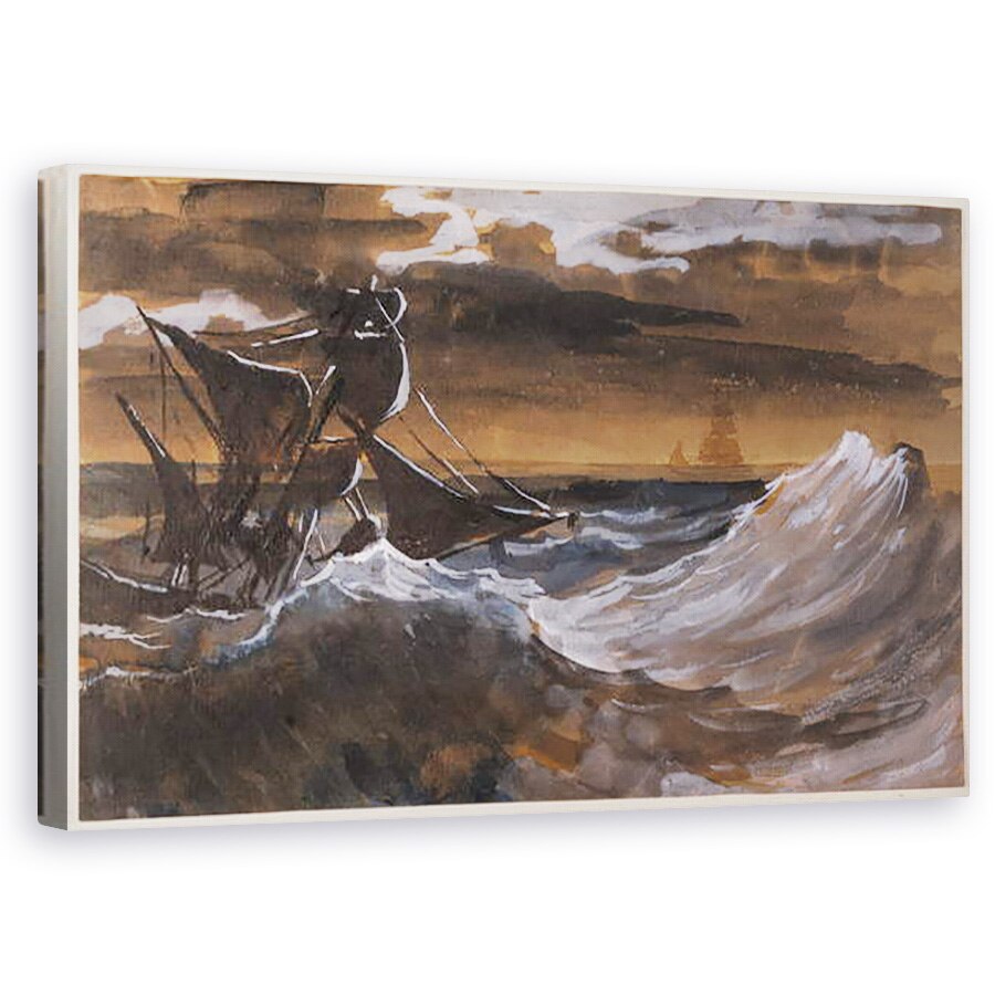 Tablou canvas - Theodore Gericault - Barca cu panze pe o mare infuriata, 50 x 80 cm