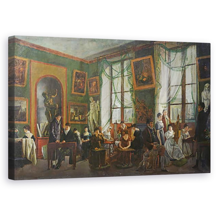 Tablou canvas - Joseph Albrier - Studioul doamnei Haudebourt-Lescot , 60 x 100 cm