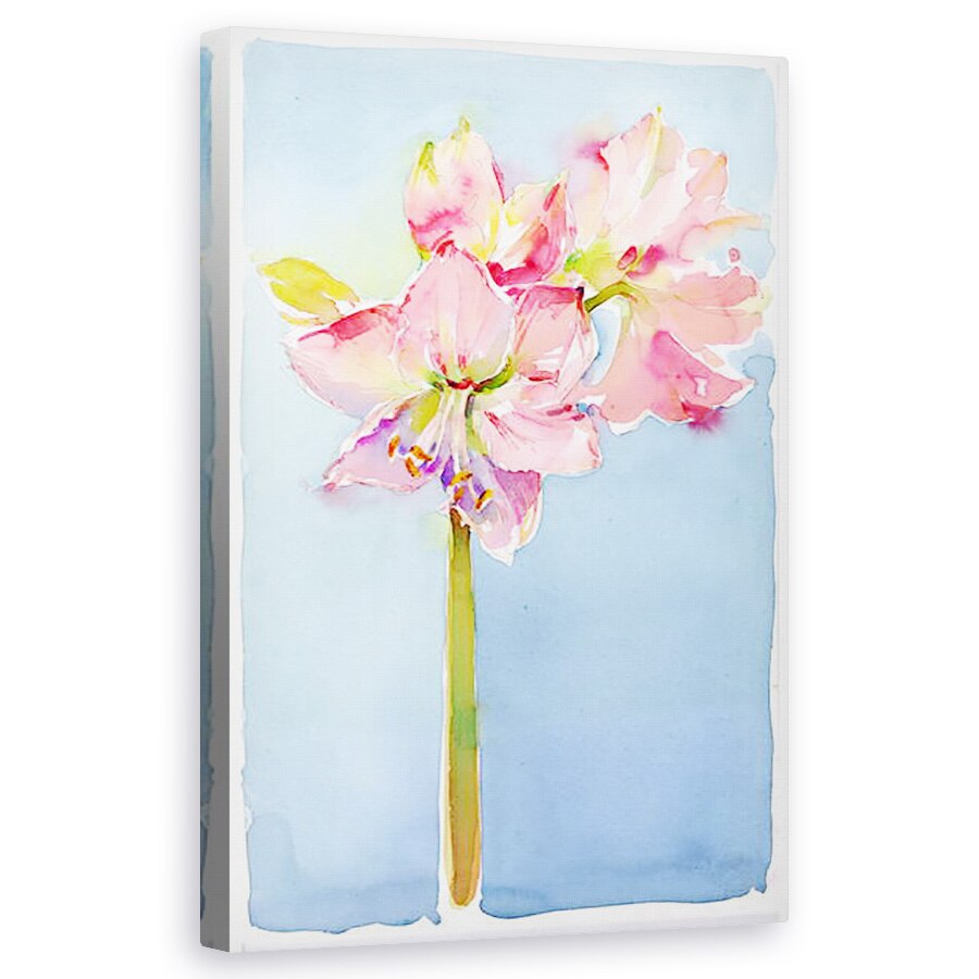 Tablou canvas - John Keeling - Amaryllis cu fundal acvatic, 2015, 50 x 80 cm