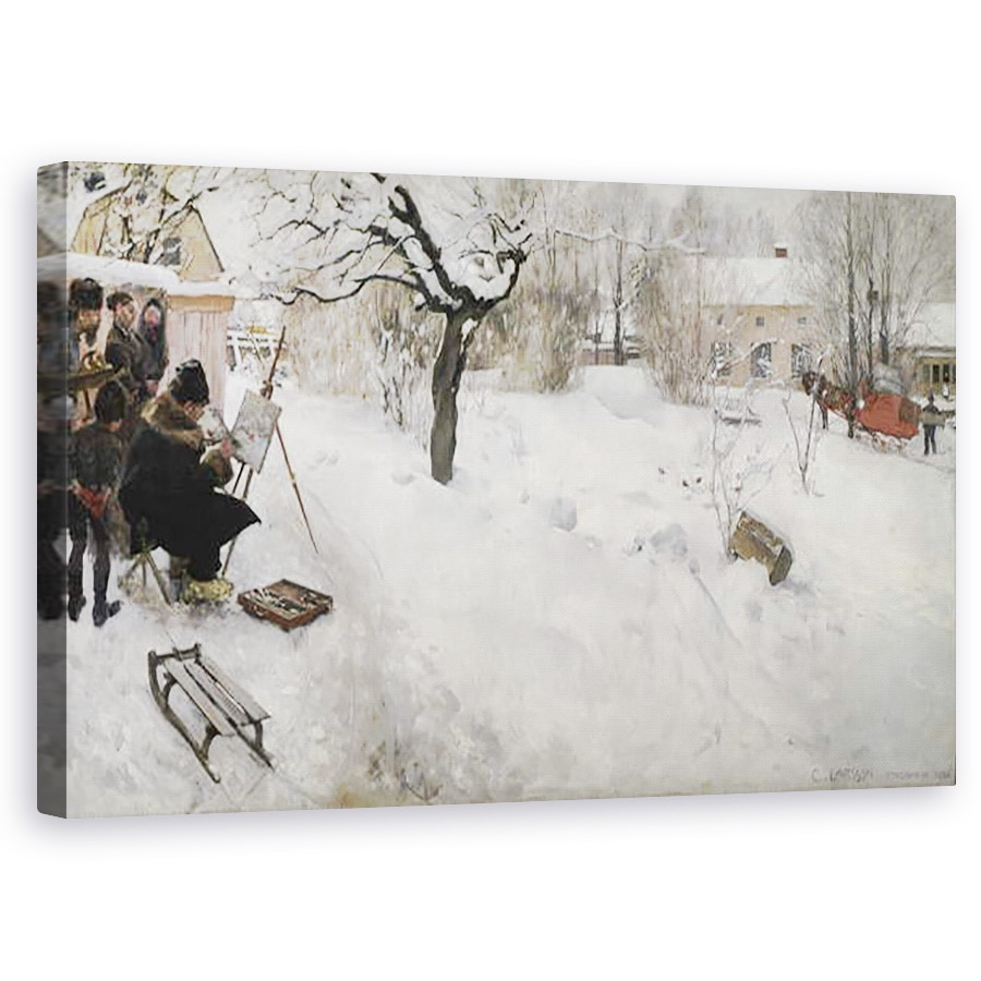 Tablou canvas - Carl Larsson - Pictor in aer liber, 50 x 80 cm