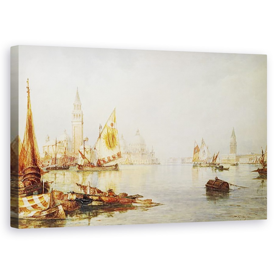 Tablou canvas - C.B. Hardy - Vedere spre Venetia , 50 x 80 cm