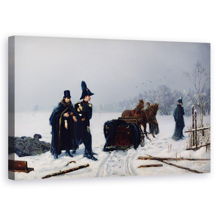Tablou canvas - Alexander Avvakumovich Naumov - Duelul lui Alexander Puskin cu Georges dAnthes, 50 x 80 cm