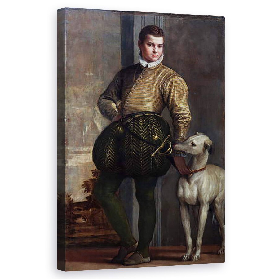 Tablou canvas - Veronese - Baiat cu un ogar, 50 x 80 cm