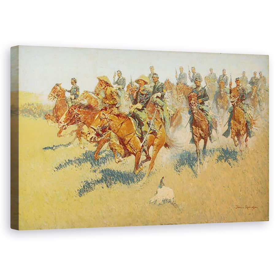 Tablou canvas - Frederic Remington - Pe campiile sudice, 50 x 80 cm