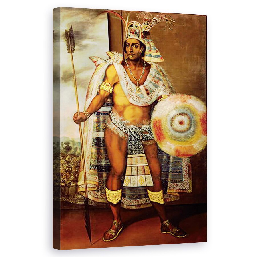 Tablou canvas - Scoala europeana - Portret De Montezuma II , 50 x 80 cm