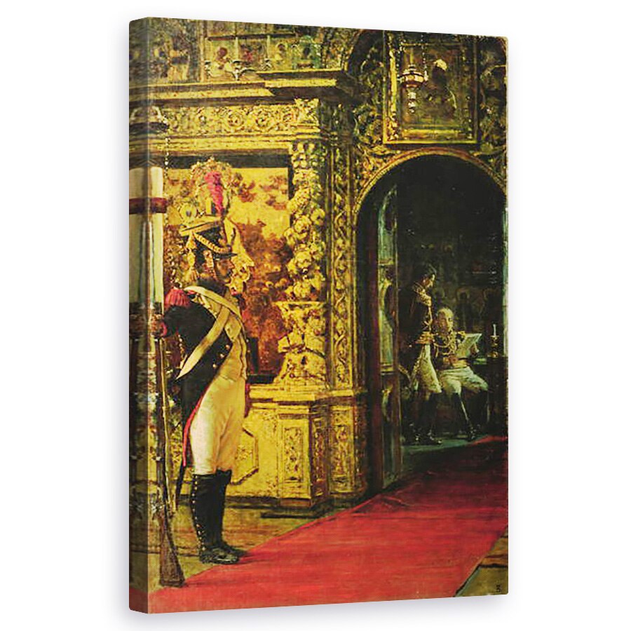 Tablou canvas - Vasili Vasilievich Vereshchagin - Maresalul Davout in Manastirea Chudov, Moscova Kremlin, 50 x 80 cm