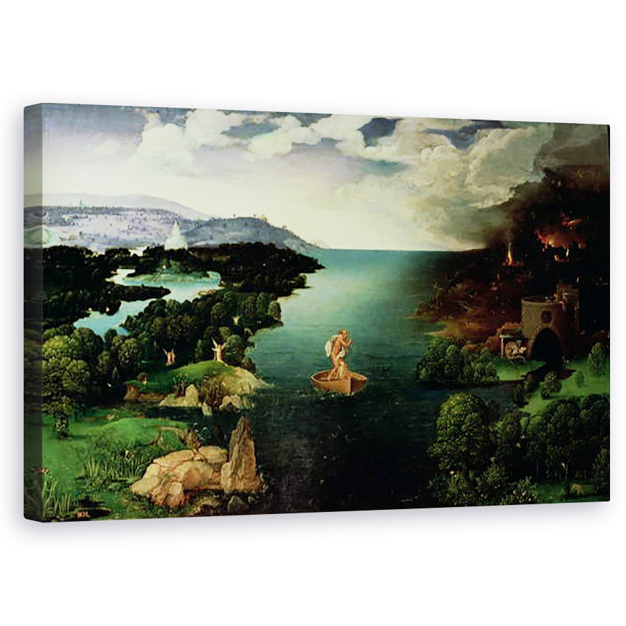Tablou canvas - Joachim Patenier - Charon traversand raul Styx, 50 x 80 cm