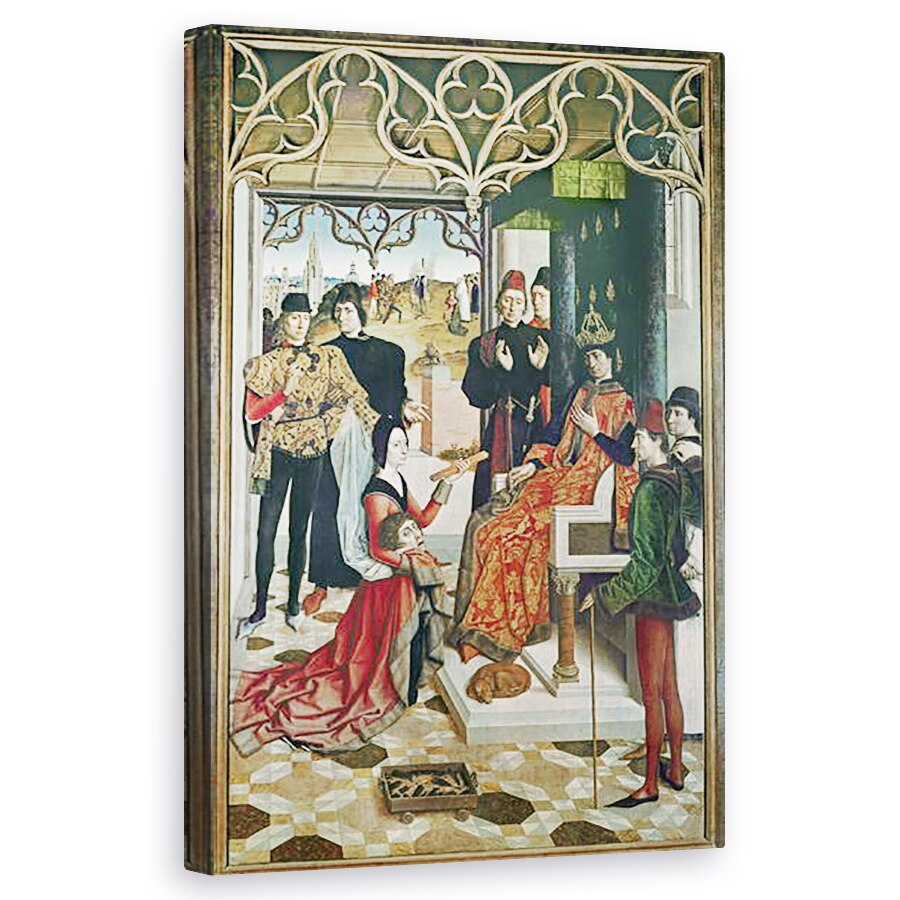 Tablou canvas - Dirck Bouts - Justitia imparatului Otto, Proces de Foc, 50 x 80 cm