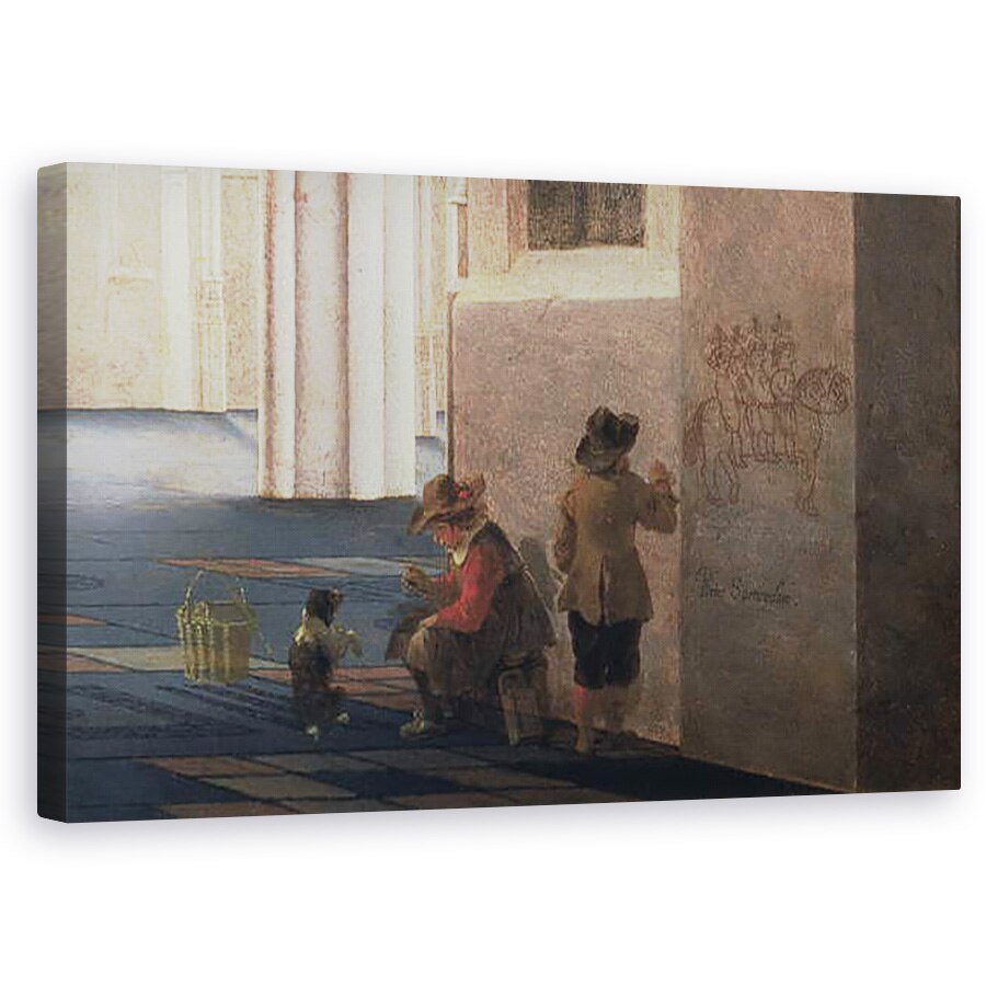 Tablou canvas - Pieter Jansz Saenredam - Interiorul Buurkerk la Utrecht, 60 x 100 cm