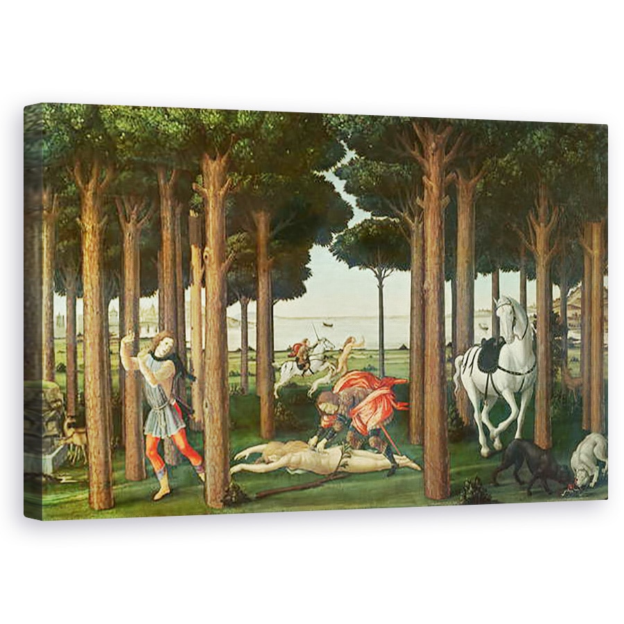 Tablou canvas - Sandro Botticelli - Femeie urmarita, 60 x 100 cm
