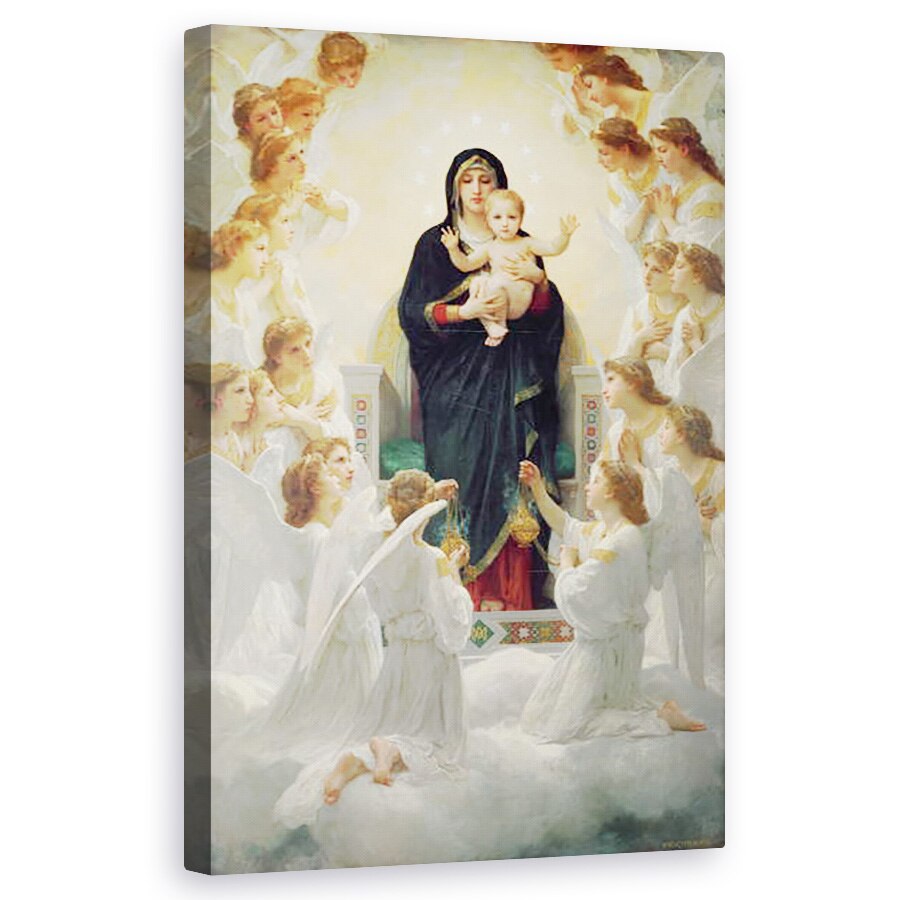 Tablou canvas - William-Adolphe Bouguereau - Fecioara cu ingeri, 50 x 80 cm