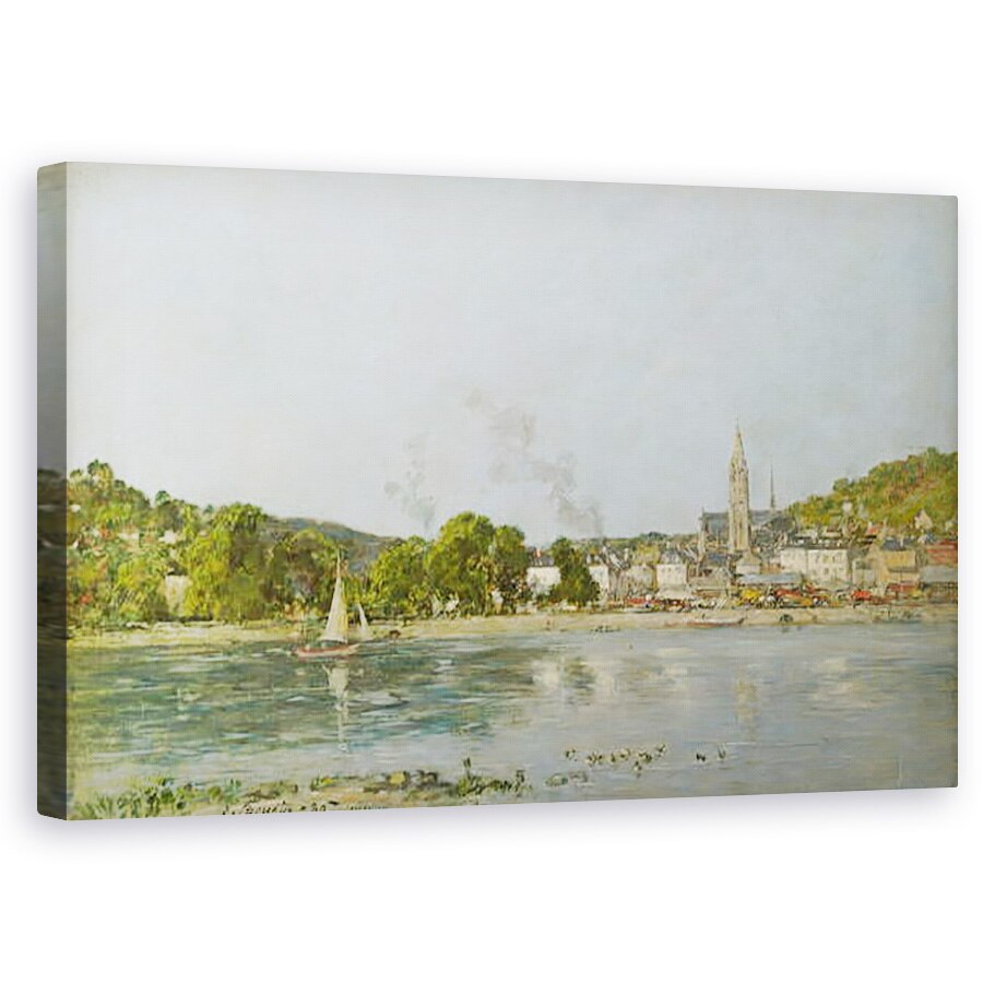 Tablou canvas - Eugene Louis Boudin - Sena la Caudebec-en-Caux, 60 x 100 cm