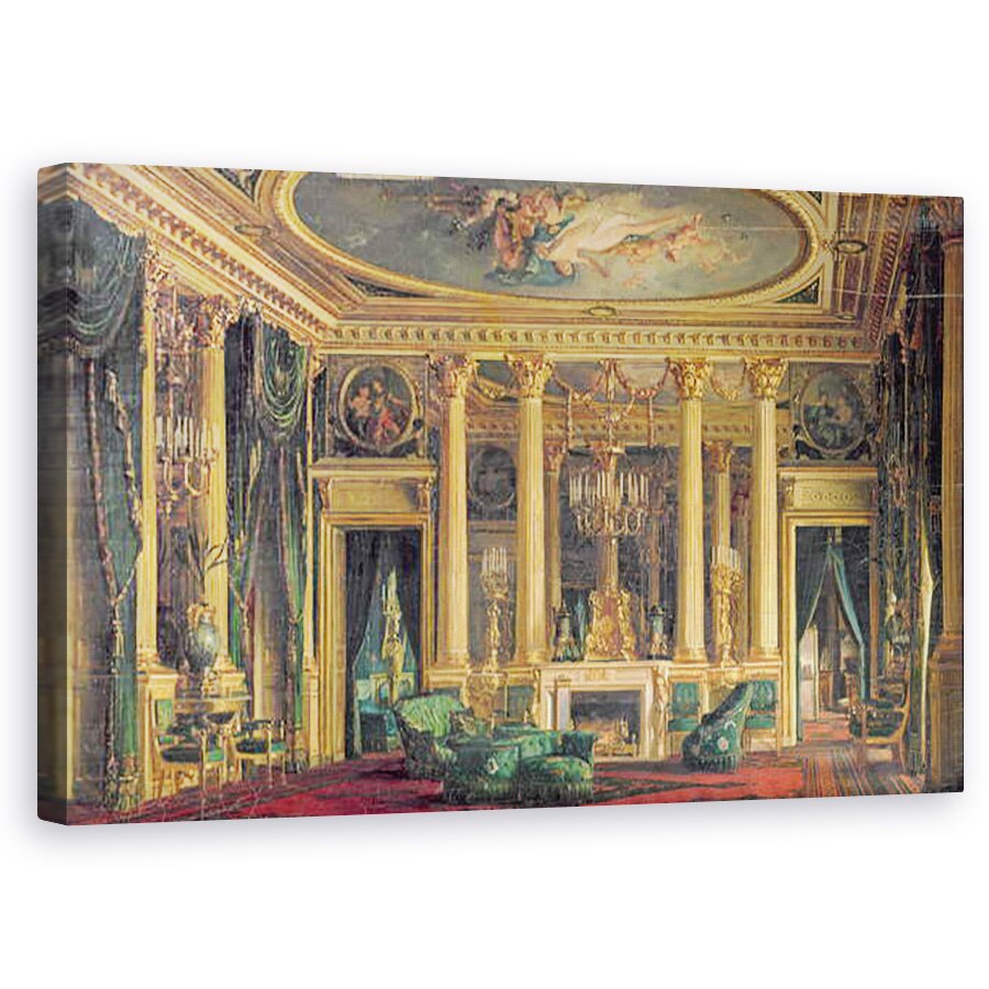 Tablou canvas - Charles Giraud - Un salon in hotelul Monsieur Basile Parent, Place Vendome, Paris, 60 x 100 cm