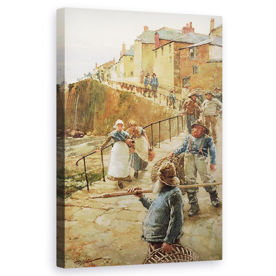 Tablou canvas - Walter Langley - Quayside, 60 x 100 cm