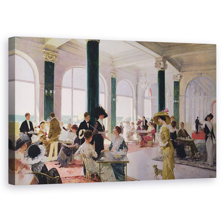 Tablou canvas - Rene Lelong - Ceai dupa-amiaza, 50 x 80 cm