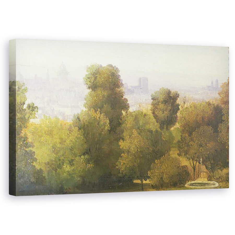 Tablou canvas - Pierre Etienne Theodore Rousseau - Paris vazut de la inaltimile Belleville, 50 x 80 cm