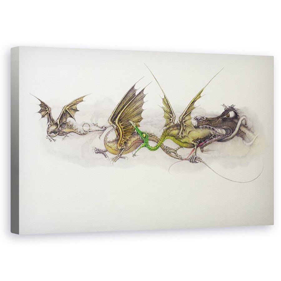 Tablou canvas - Wayne Anderson - Big Dragons Eat Little Dragons, 50 x 80 cm