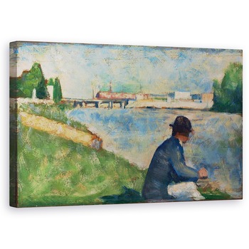 Tablou canvas - Georges Pierre Seurat - Studiu pentru Saldat la Asnières, 60 x 100 cm Tablou canvas - Georges Pierre Seurat - Studiu pentru Saldat la Asnières, 60 x 100 cm