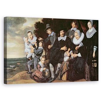 Tablou canvas - Frans Hals - Grup de familie intr-un peisaj, 60 x 100 cm Tablou canvas - Frans Hals - Grup de familie intr-un peisaj, 60 x 100 cm