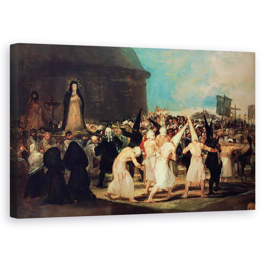 Tablou canvas - Francisco Jose de Goya y Lucientes - Procesiune de Flagellants, 50 x 80 cm