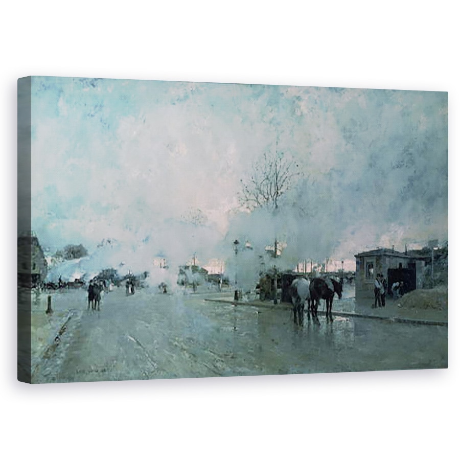 Tablou canvas - Luigi Loir - Casa de cale ferata , 50 x 80 cm