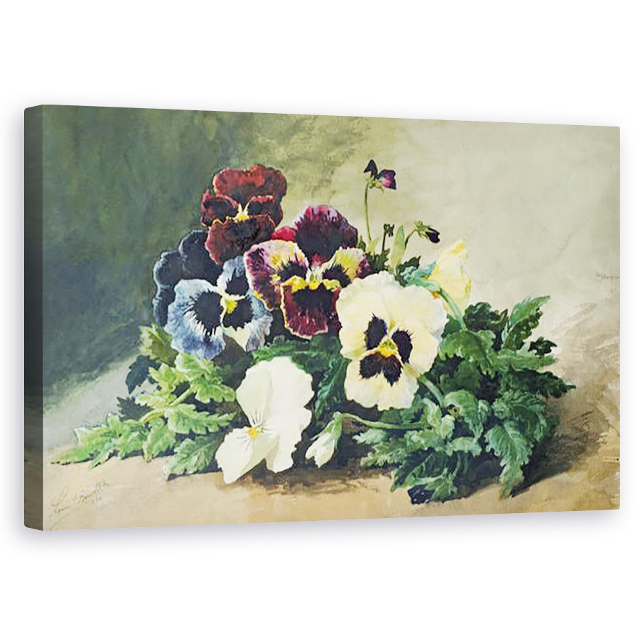 Tablou canvas - Louis Bombled - Panselute de iarna, 50 x 80 cm