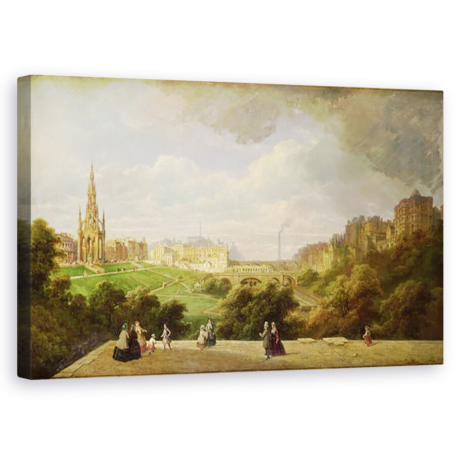 Tablou canvas - Pierre Justin Ouvrie - Vedere din Edinburgh, 50 x 80 cm