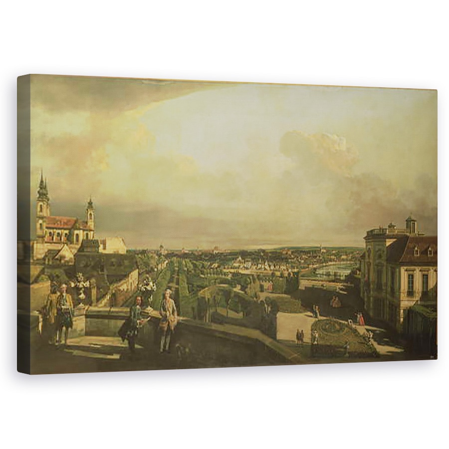Tablou canvas - Bernardo Bellotto - Palatul si Gradina Kaunitz, Viena, 60 x 100 cm