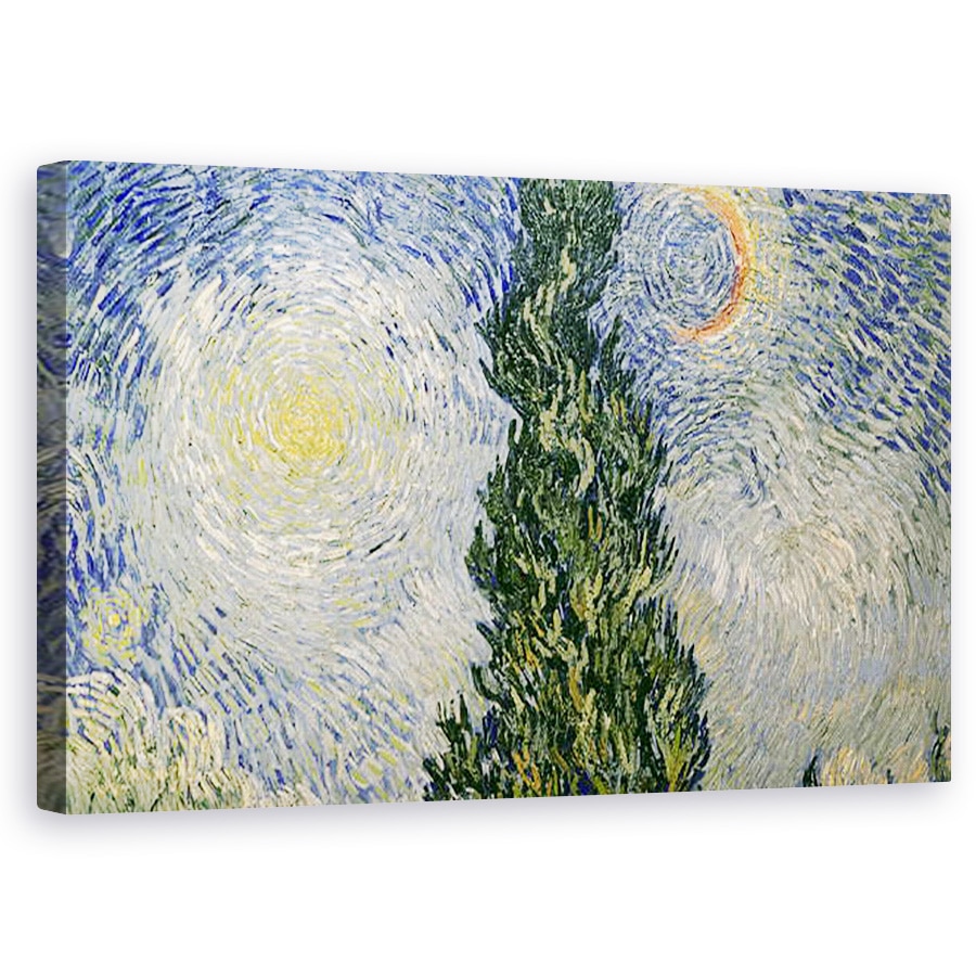 Tablou canvas - Vincent van Gogh - Drumul cu chiparosi, 60 x 100 cm