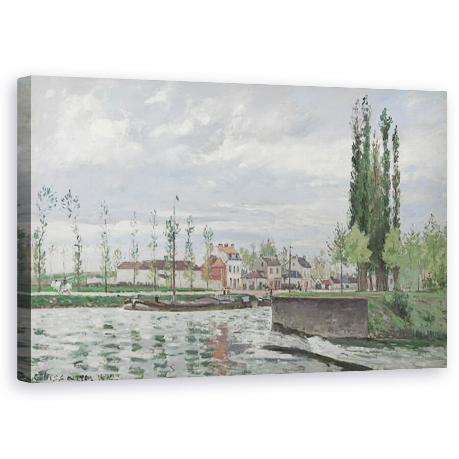 Tablou canvas - Camille Pissarro - Lock la Pontoise, 50 x 80 cm