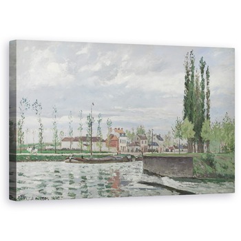 Tablou canvas - Camille Pissarro - Lock la Pontoise, 50 x 80 cm Tablou canvas - Camille Pissarro - Lock la Pontoise, 50 x 80 cm