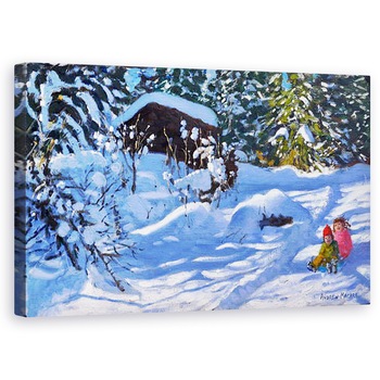 Tablou canvas - Andrew Macara - Doi pe o sanie, Livada, Morzine , 50 x 80 cm Tablou canvas - Andrew Macara - Doi pe o sanie, Livada, Morzine , 50 x 80 cm
