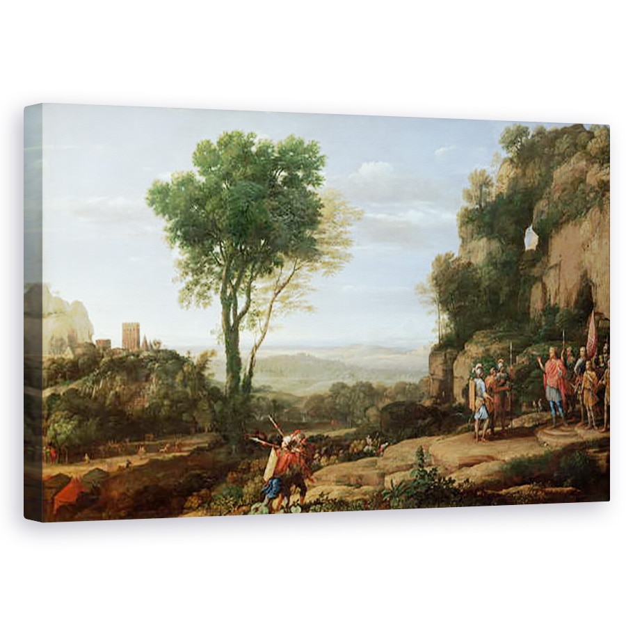 Tablou canvas - Claude Lorrain - Peisaj cu David la Pestera Abdullam, 50 x 80 cm