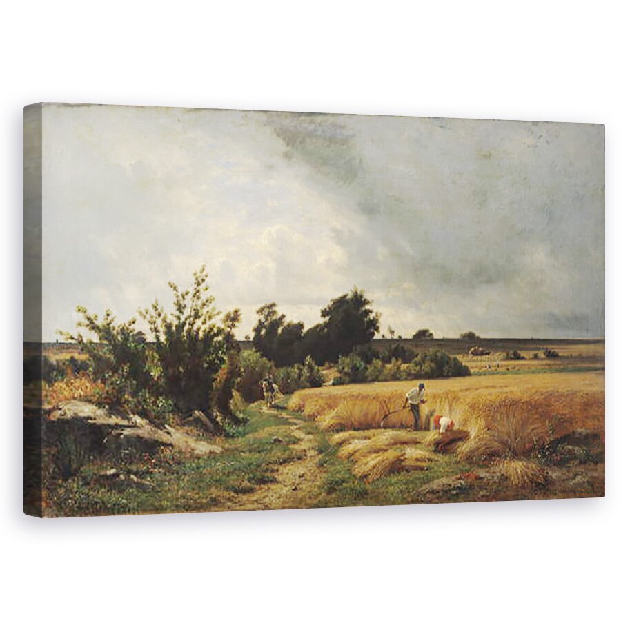 Tablou canvas - Francois Louis Francais - Platoul Ormesson - O cale prin porumb , 50 x 80 cm