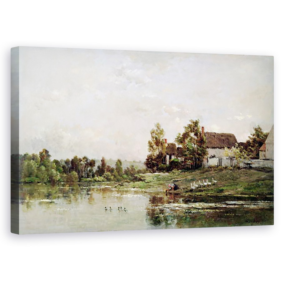 Tablou canvas - Charles Francois Daubigny - Bancile Senei la Portejoie, 60 x 100 cm