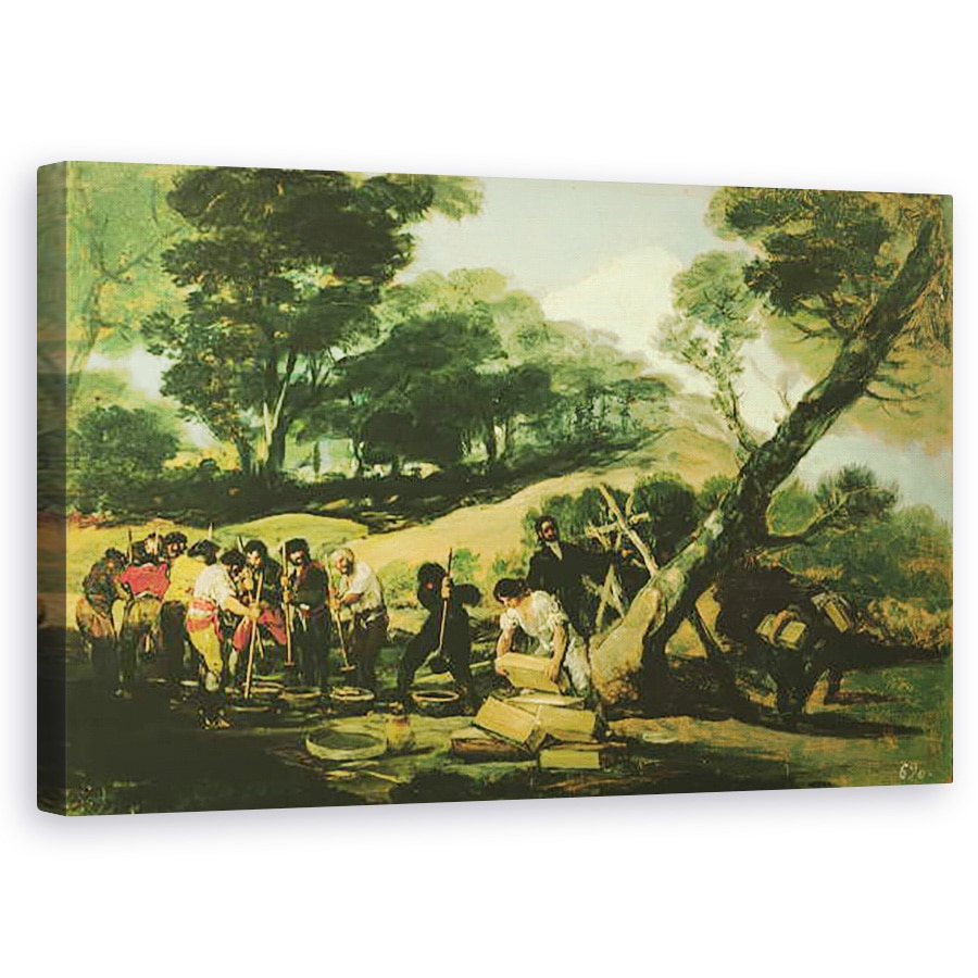 Tablou canvas - Francisco Jose de Goya y Lucientes - Fabricarea clandestina a prafului de pusca, 50 x 80 cm