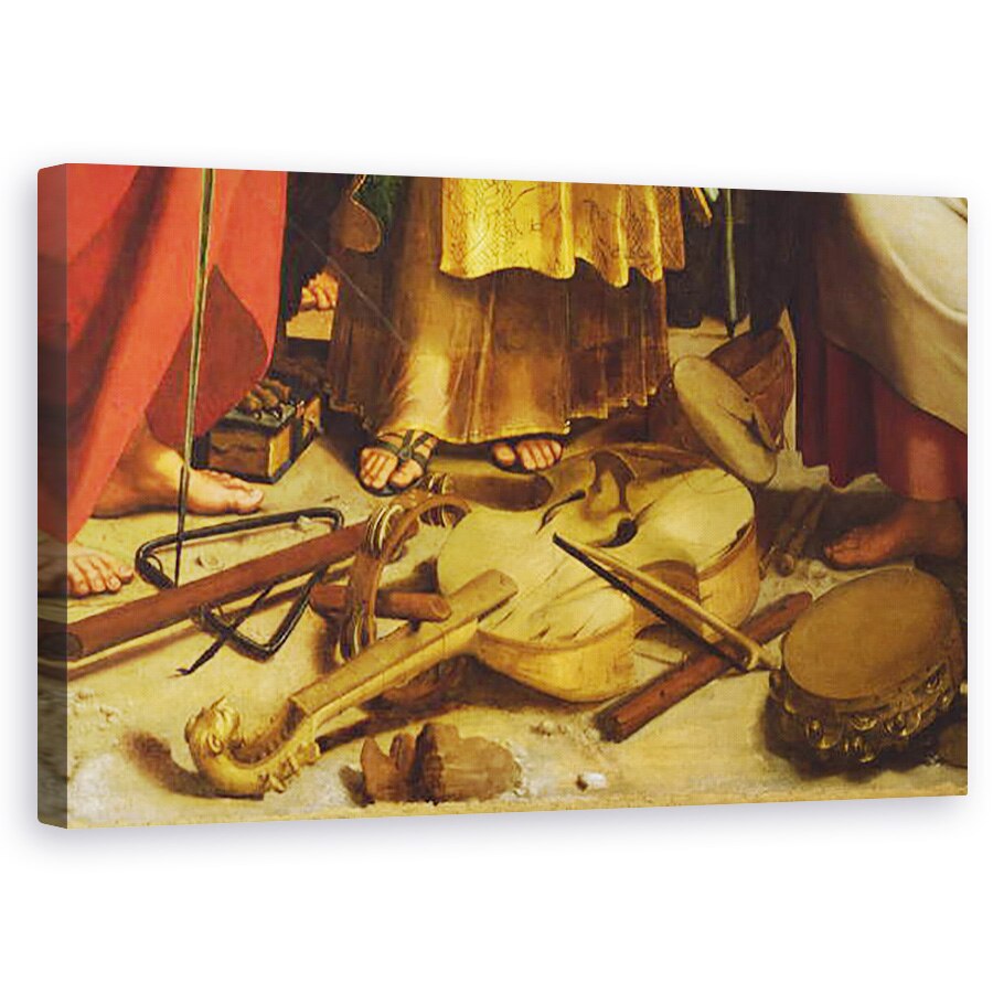 Tablou canvas - Raphael - Sfanta Cecilia inconjurata de Sfantul Pavel, Sfantul Ioan Evanghelistul, Sfantul Augustin si Maria Magdalena detaliu, 60 x 100 cm