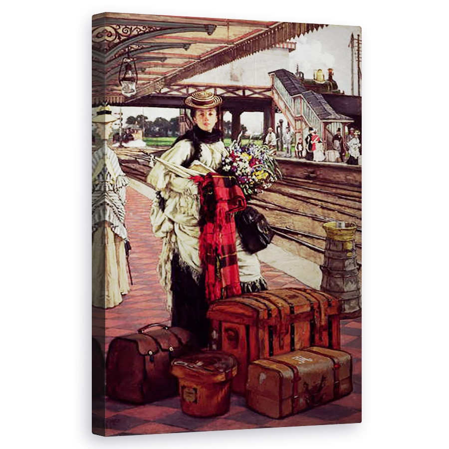 Tablou canvas - James Jacques Joseph Tissot - Asteptam la gara, Willesden Junction, 50 x 80 cm