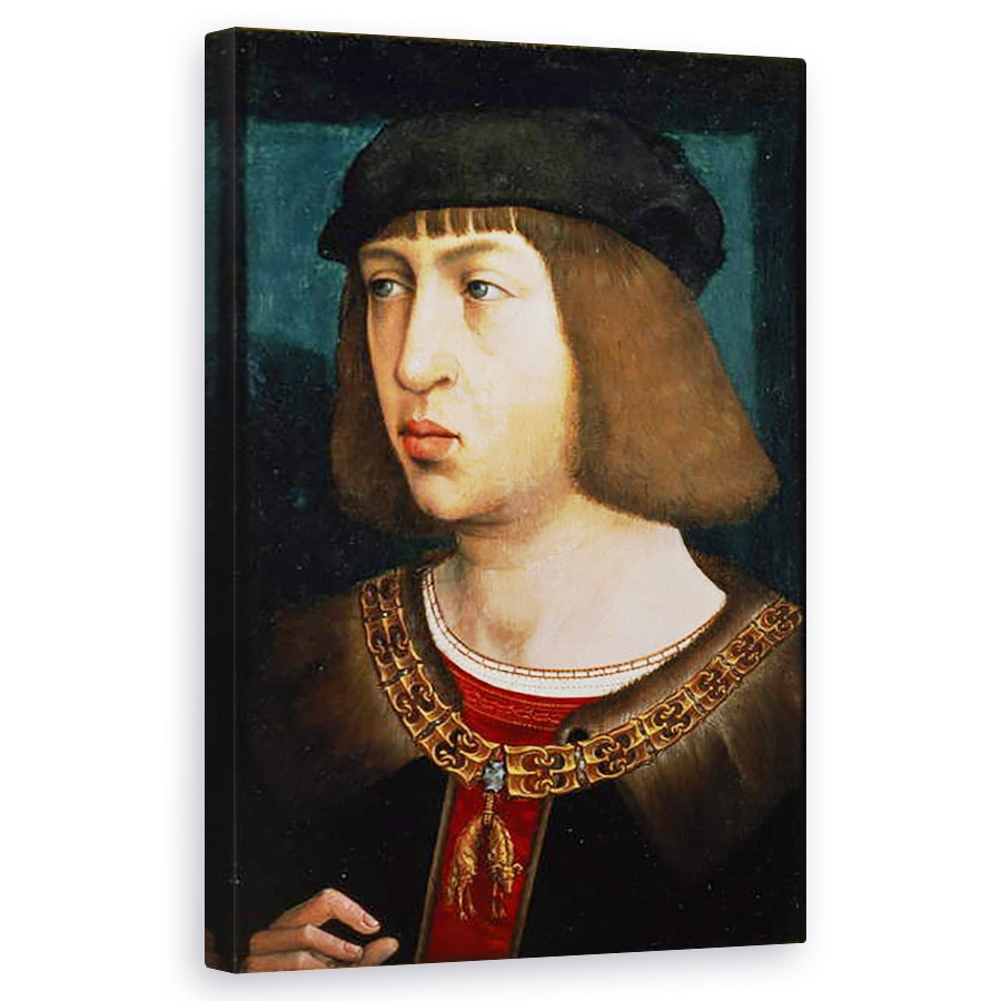 Tablou canvas - Juan de Flandes - Filip I al Spaniei 1478-1506, fiu pentru Maximilian I 1459-1519 si Maria de Burgundia 1457-82, 50 x 80 cm