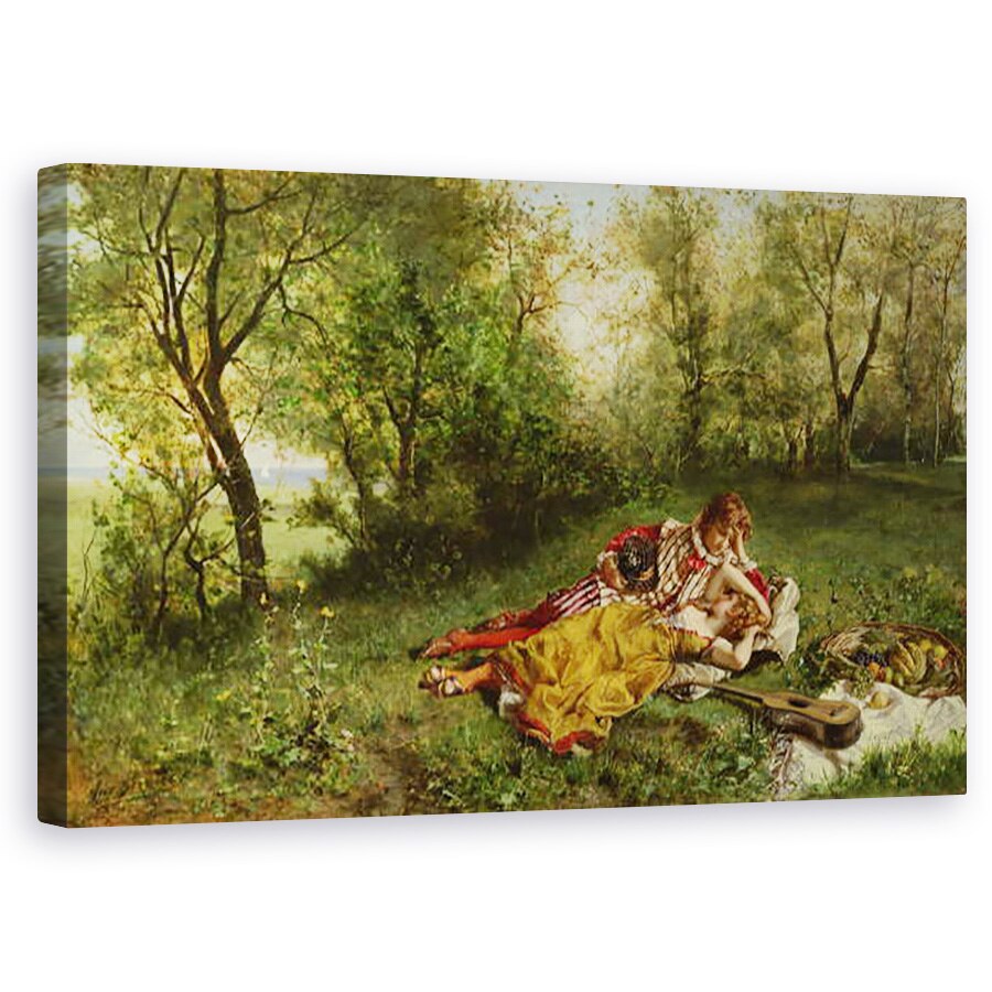 Tablou canvas - Auguste Serrure - Picnicul, 60 x 100 cm